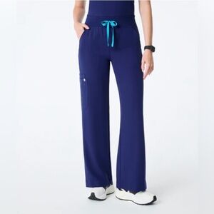 Figs Limited Edition Isabel Wide Leg Scrub Pants in Sapphire Small Regular. NWT.